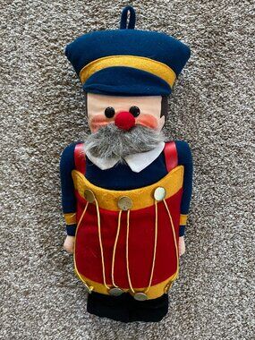 Vintage 1981 Hallmark Cards Nutcracker Soldier Drum 17'' Plush Stuff Christmas